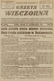 Gazeta Wieczorna. 1921, nr 6092