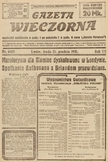 Gazeta Wieczorna. 1921, nr 6187