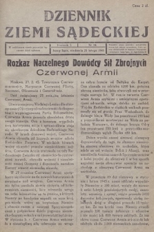 Dziennik Ziemi Sądeckiej. 1945, nr 14