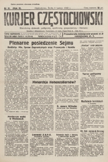 Kurjer Częstochowski : niezależny dziennik polityczny, społeczny, gospodarczy i literacki. 1933, nr 31