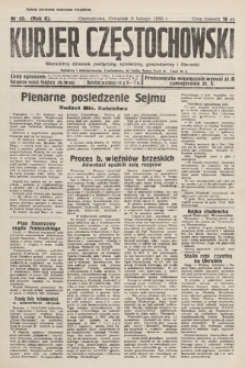 Kurjer Częstochowski : niezależny dziennik polityczny, społeczny, gospodarczy i literacki. 1933, nr 32