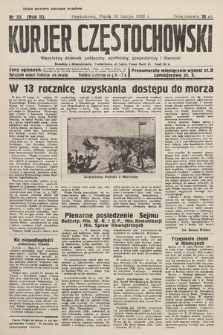 Kurjer Częstochowski : niezależny dziennik polityczny, społeczny, gospodarczy i literacki. 1933, nr 33