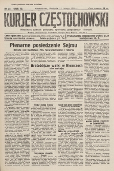 Kurjer Częstochowski : niezależny dziennik polityczny, społeczny, gospodarczy i literacki. 1933, nr 35