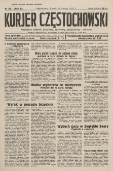 Kurjer Częstochowski : niezależny dziennik polityczny, społeczny, gospodarczy i literacki. 1933, nr 36