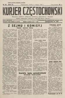 Kurjer Częstochowski : niezależny dziennik polityczny, społeczny, gospodarczy i literacki. 1933, nr 39