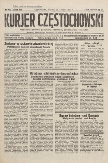 Kurjer Częstochowski : niezależny dziennik polityczny, społeczny, gospodarczy i literacki. 1933, nr 48