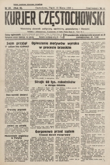 Kurjer Częstochowski : niezależny dziennik polityczny, społeczny, gospodarczy i literacki. 1933, nr 57