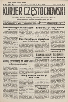 Kurjer Częstochowski : niezależny dziennik polityczny, społeczny, gospodarczy i literacki. 1933, nr 74