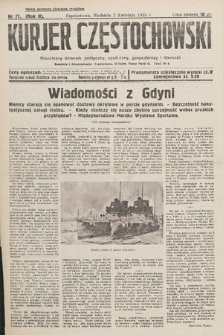 Kurjer Częstochowski : niezależny dziennik polityczny, społeczny, gospodarczy i literacki. 1933, nr 77