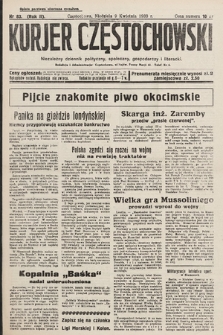 Kurjer Częstochowski : niezależny dziennik polityczny, społeczny, gospodarczy i literacki. 1933, nr 83
