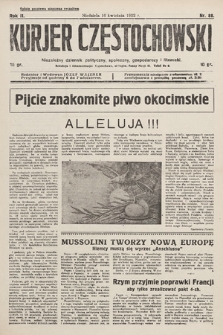 Kurjer Częstochowski : niezależny dziennik polityczny, społeczny, gospodarczy i literacki. 1933, nr 88