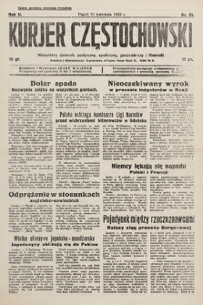 Kurjer Częstochowski : niezależny dziennik polityczny, społeczny, gospodarczy i literacki. 1933, nr 91