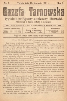 Gazeta Tarnowska : tygodnik polityczny, społeczny i literacki. 1908, nr 7