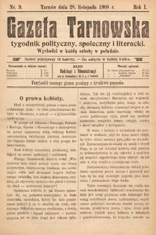 Gazeta Tarnowska : tygodnik polityczny, społeczny i literacki. 1908, nr 9