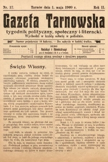 Gazeta Tarnowska : tygodnik polityczny, społeczny i literacki. 1909, nr 17