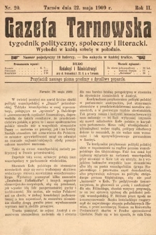 Gazeta Tarnowska : tygodnik polityczny, społeczny i literacki. 1909, nr 20