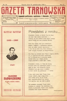 Gazeta Tarnowska : tygodnik polityczny, społeczny i literacki. 1909, nr 29