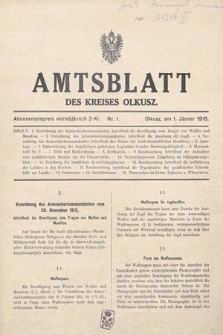 Amtsblatt des Kreises Olkusz. 1916, nr 1