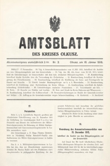 Amtsblatt des Kreises Olkusz. 1916, nr 2