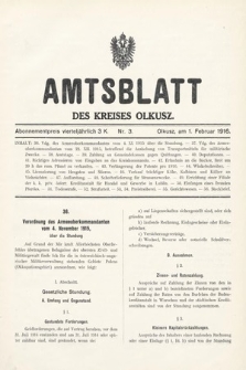 Amtsblatt des Kreises Olkusz. 1916, nr 3
