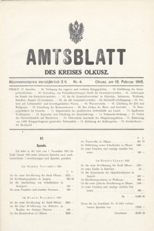 Amtsblatt des Kreises Olkusz. 1916, nr 4