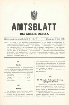 Amtsblatt des Kreises Olkusz. 1916, nr 7