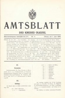 Amtsblatt des Kreises Olkusz. 1916, nr 11