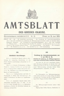Amtsblatt des Kreises Olkusz. 1916, nr 12