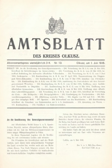Amtsblatt des Kreises Olkusz. 1916, nr 13