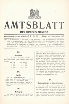 Amtsblatt des Kreises Olkusz. 1916, nr 15