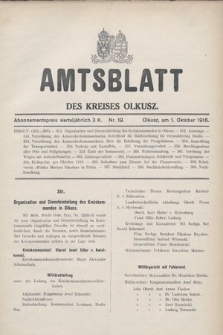 Amtsblatt des Kreises Olkusz. 1916, nr 19
