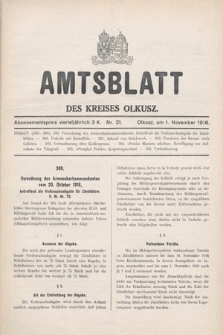 Amtsblatt des Kreises Olkusz. 1916, nr 21