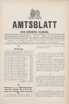 Amtsblatt des Kreises Olkusz. 1916, nr 25