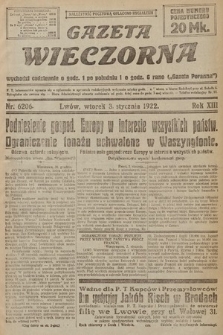 Gazeta Wieczorna. 1922, nr 6206