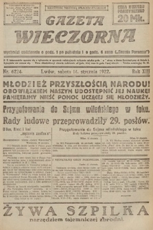 Gazeta Wieczorna. 1922, nr 6224