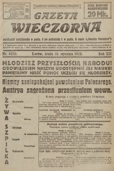 Gazeta Wieczorna. 1922, nr 6230