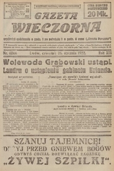 Gazeta Wieczorna. 1922, nr 6244
