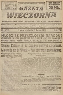 Gazeta Wieczorna. 1922, nr 6260