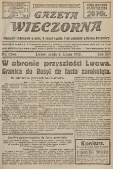 Gazeta Wieczorna. 1922, nr 6264