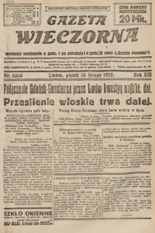 Gazeta Wieczorna. 1922, nr 6268