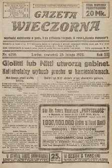 Gazeta Wieczorna. 1922, nr 6290