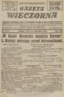 Gazeta Wieczorna. 1922, nr 6353