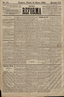 Nowa Reforma. 1893, nr 74