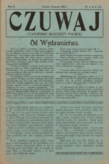 Czuwaj : czasopismo młodzieży polskiej. 1920, nr 4