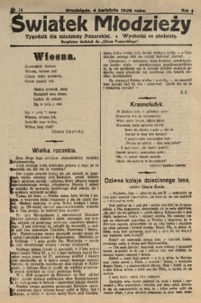 Światek Młodzieży : tygodnik dla młodzieży pomorskiej. 1925, nr 14