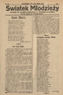 Światek Młodzieży : tygodnik dla młodzieży pomorskiej. 1925, nr 21