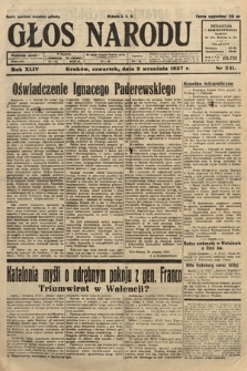 Głos Narodu. 1937, nr 241 [skonfiskowany]