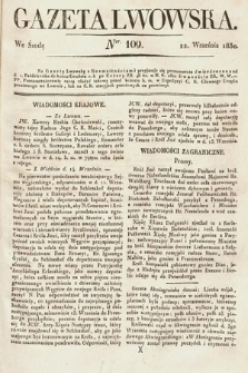 Gazeta Lwowska. 1830, nr 109