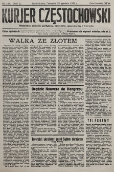 Kurjer Częstochowski : niezależny dziennik polityczny, społeczny, gospodarczy i literacki. 1932, nr 121