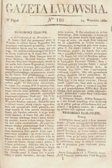Gazeta Lwowska. 1830, nr 110